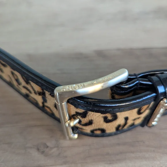 MICHAEL Michael Kors Leopard Print Belt - Picture 3 of 11
